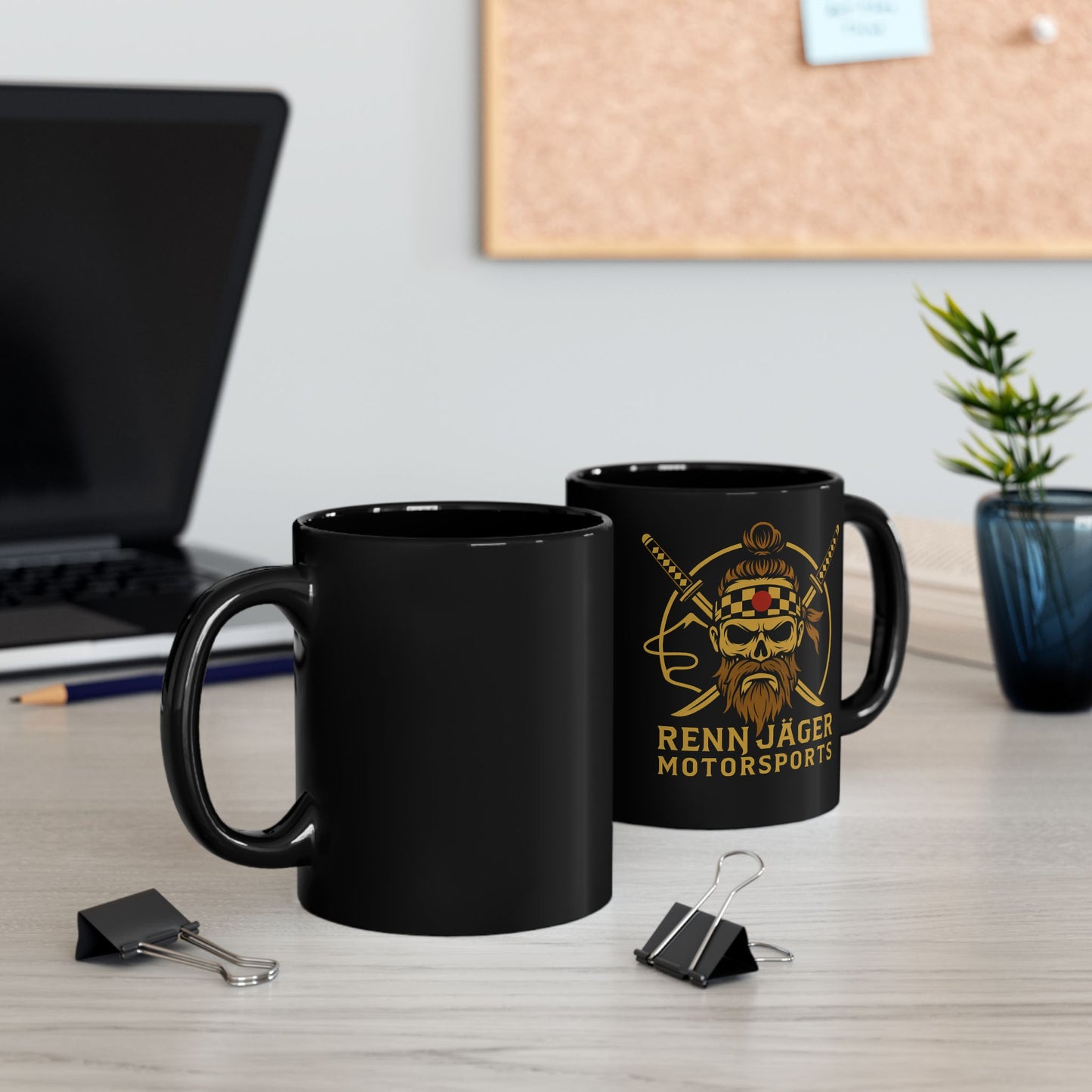 The Rennjäger Samauri Black Mug (11oz, 15oz)