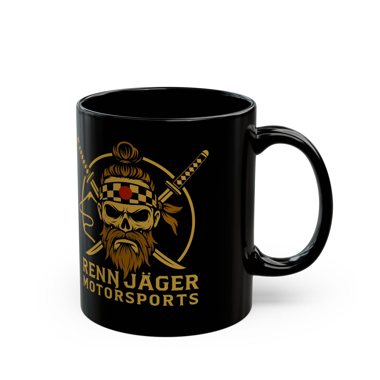 The Rennjäger Samauri Black Mug (11oz, 15oz)