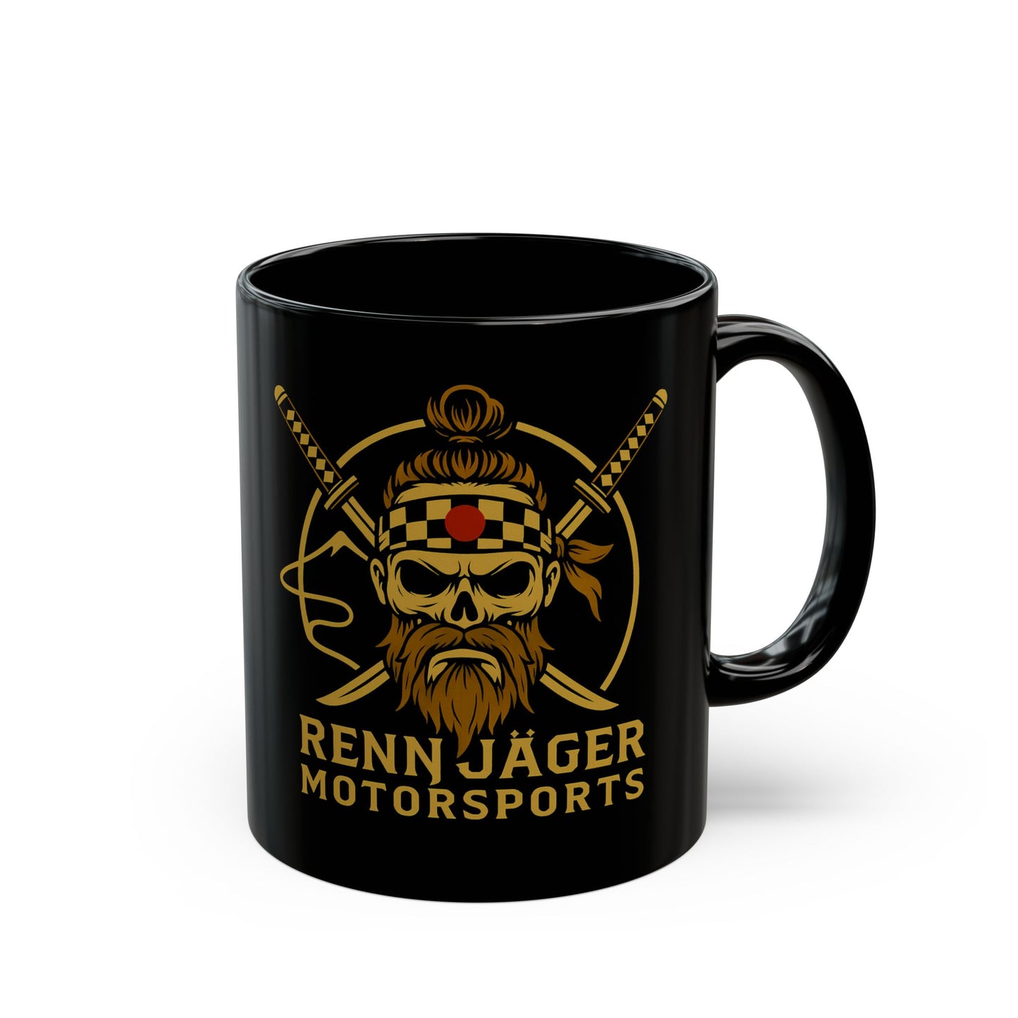 The Rennjäger Samauri Black Mug (11oz, 15oz)