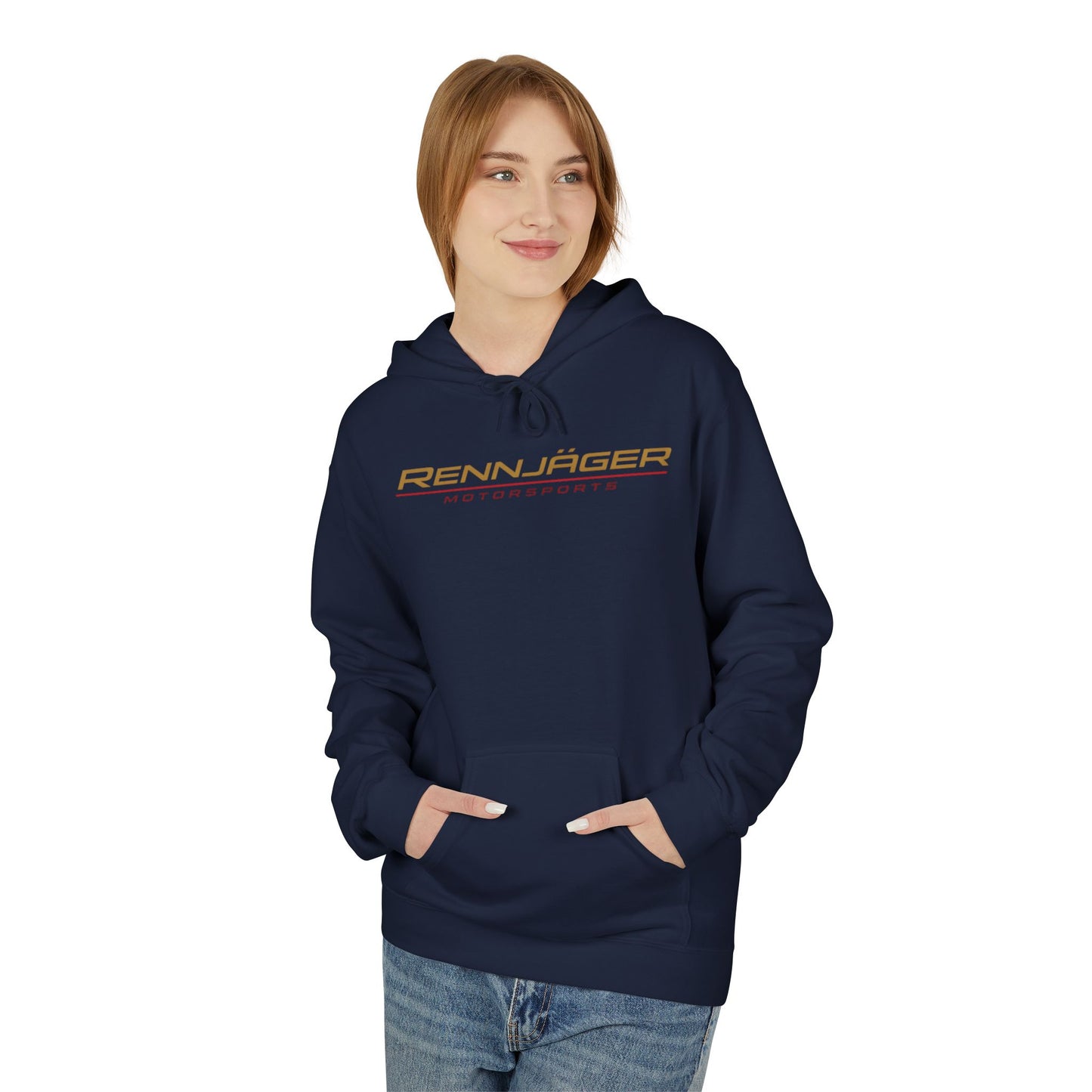 Rennjäger Motorsports design Midweight Softstyle Fleece Hoodie